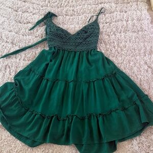 ECOWISH Summer Dresses for Women 2025 V-Neck Spaghetti Strap Bowknot Backless Sl